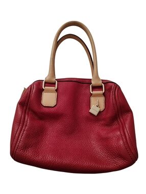 👜 Calvin Klein Red Leather Satchel - New
